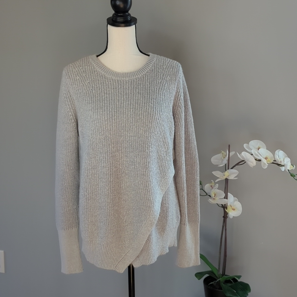 Banana Republic Butterfly Front Pullover Sweater Skyline Grey – Size M